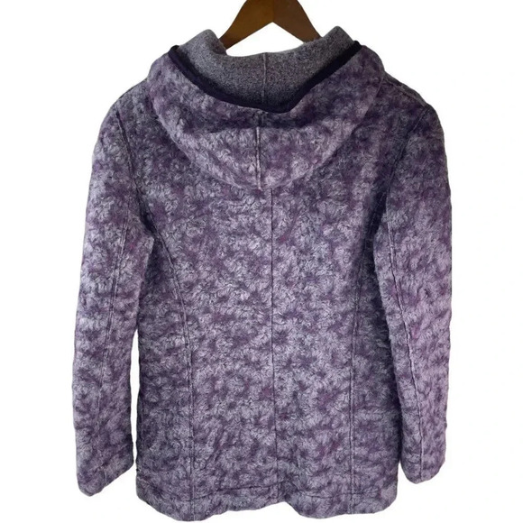 Lafayette 148 New York Purple Wool Hood Lightweight Jacket - Picture 2 of 12